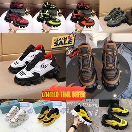 2024 Designer new mens womens casual shoes yellow black thick-soled Wear-resistant sports shoes Luxury lace-up leather casual shoes Embossed Trainer Sneaker box 38-46