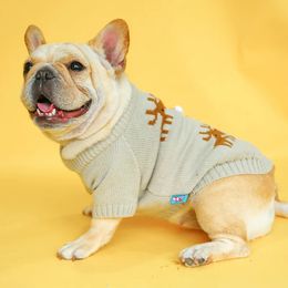 French Bulldog Sweater Dog Clothes Milu Santa Claus Winter Christmas Pet Costumes Two Legs Holiday Wear Dogs Clothing 240402