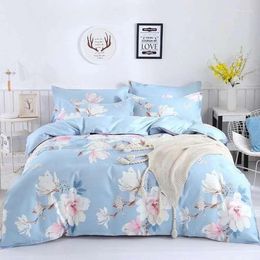 Bedding Sets Home Textile Pure Cotton Brushed Four-Piece Set Autumn And Winter Net Red Simple Skin-Friendly Quilt Cover Sheet