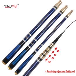 4.5M-6.3M Adjustable Positioning Fishing Rod Telescopic Ultra-Short Carbon Fishing Spinning Ultra Light Hard Stream Rod 240407