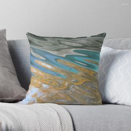 Pillow Reflections Turquoise Mustard Yellow Blue Throw Luxury Living Room Decorative S Covers For Sofa