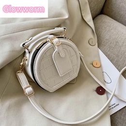 Bag Round Stone Pattern Solid Color Simple PU Leather Crossbody Bags For Women 2024 Summer Travel Mini Shoulder Handbags