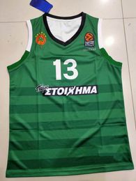 Basketsball Jersey #13 Diamantidis panathinaikos #0 Kalaitzakis #3 Wolters #6 Papagiannis #7 Bochoridis Grigonis Jersey История Имя и номер можно настроить