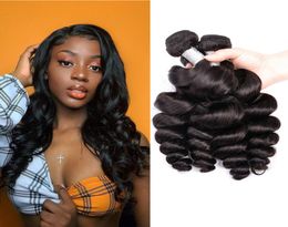 Modern Show 4 Bundles Brazilian Loose Wave Human Hair Bundle Grade 8A Virign Loose Wavy Weave Virgin Hair7343929