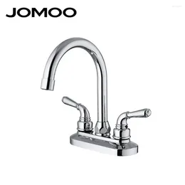 Bathroom Sink Faucets JOMOO 360 Rotation Side Spout Basin Faucet Mixer Tap 3 Hole Double Handle And Cold Water Wash