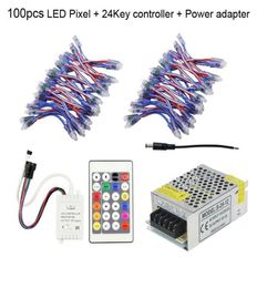 Xmas Lights 12mm WS2811 LED Pixel Light DC 5V Waterproof Module Lampara Dream Colour 24 Keys Remote Controller Power Supply Ada5638074