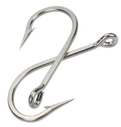 50pcs Fishing Hooks Saltwater Large Giant and Alligator Hooks Extra Strong 420 Stainless Steel Fishing Hook1178398