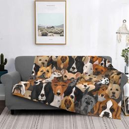 Blankets Dogs Breeds Pattern Dog Lover Man Blanket Plush All Season Multifunction Super Warm Throw For Bed Rug Piece