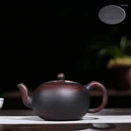 Teaware Sets Handmade Tea Pot Marked Real Yixing Zisha Purple Grit Antique Style Kungfu Authentic Original Ore Big 390ml On Sales