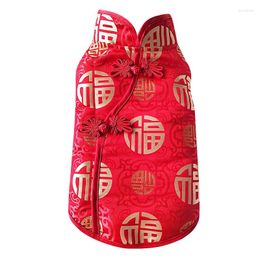 Dog Apparel Chinese Year Clothes Tang Suit Cheongsam Cat Puppy Pet Vest Dress Spring Festival Clothing Costume Dropship