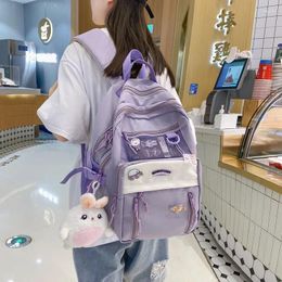 Backpack Drop Ins Wind Student Schoolbag Female Large Capacity High School Backpacks For Students Shoulder Bags