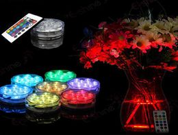 LED Submersible Candle floral tea Light flashing Waterproof wedding party vase decoration lamp hookah shisha accessories2055164