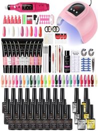 With Lamp Dryer Drill Machine Manicure Kit Polygels Gel Polish Soakoff Nail Art Tools Sets 2206072784550