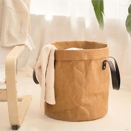 Laundry Bags Home Washing Kraft Paper Clothes Storage And Finishing Bucket Basket Reuse Environmental Degradation Tear Resistant Dirty