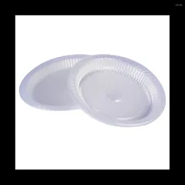 Plates 100PCS Clear Plastic Disposable For Dessert & Appetisers BBQ Party Dinner Travel And Events