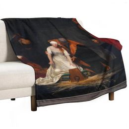 Blankets The Execution Of Lady Jane Grey By Delaroche Old Master Classical Fine Art Reproduction Throw Blanket Luxury