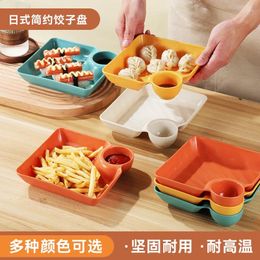 Plates Household Plastic Tray Vinegar Dish Meal Sushi Dumpling Dim Sum Noodles French Fries Square PP Snack Plate