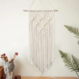 Decorative Figurines Macrame Wall Hanging Tapestry Handmade Ethnic Woven Art Decor Tassel Crochet Decoration For Home Living Room Bedroom