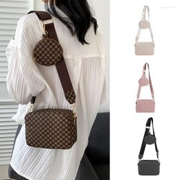 Cosmetic Bags Crossbody Handbag For Women Small Bag Purse With Coin Wide Strap Soft PU Shoulder Side