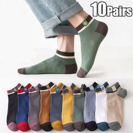 Men's Socks 10Pairs Sports Men Fashion Colourful Absorb Sweat Cotton Short Women