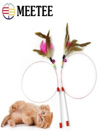 Cat Charmer Wand Pet Steel Feather Funny Cat Toy Interactive Training Toy Fishing Cat Pet Supplies DC3295041485