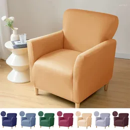 Chair Covers Single Armrest Sofa Cover Solid Colour Elastic Armchair Waterproof Detachable Slipcover Soft Seater