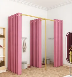 Hangers Clothing Store F-type Fitting Room Track Simple Changing Partition Cloth Curtain Men's And Women's