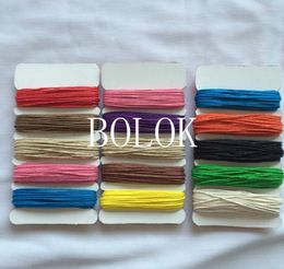 Party Decoration 30packs/lot (1200meter) 12 Mix Colour Coloured Waxed Cords 1mm Rope String For DIY Craft Gift Bracelet Packing