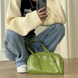 Bag Fashion Green Women Shoulder Bags Designer Pillow Handbags Luxury PU Leather Female Purse Large Capacity Tote Casual 2024