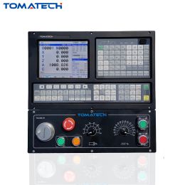 Controller TOMATECH 8 Inch Screen PLC Ladder Macro Program 4 Axis ATC CNC Drilling Milling Machine Controller System With Additional Panel