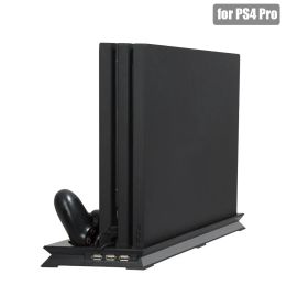 Stands PS4 PRO PS 4 Pro Heat Sink Cooling Fan Vertical Charger Stand Dual Controller Charging Dock for playstation 4 Pro Accessories