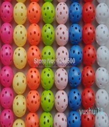 Whole New 80pcs 8 Colors Air Flow Golf Ball Practice Plastic Perforated8693515