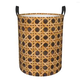 Laundry Bags Basketweave Pattern Dirty Basket Waterproof Home Organizer Clothing Kids Toy Storage