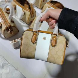 Handbag Designer 50% Discount on Hot Brand Women's Bags New Milk Tea Mini Rowan Handheld Bag Coating One Shoulder Crossbody