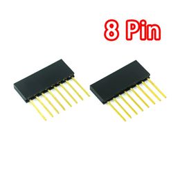 new 5PCS 2.54MM 6Pin 8Pin 10Pin 10MM Long Needle Female Pin Header Strip Stackable Headerfor DIY electronics projects for electronic