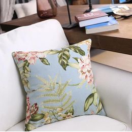 Pillow Decoration Home Sofa Cover 45x45 Square Living Room Landscape Stripes Plaids Throw Covers Bed E1121