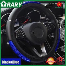 Steering Wheel Covers Universal Car Cover Reflective Pu Leather China Dragon Design Auto Protector 38cm