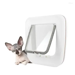 Cat Carriers Smart Pet Flap Door 4 Way Security Lock ABS Plastic Dog Controllable Switch Direction Doors Small Supplies