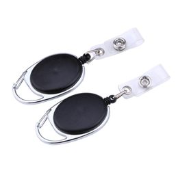Retractable Pull Key Ring Chain Reel ID Lanyard Name Tag Card Badge Holder Reel Recoil Belt Key Clip Classic Keychain CCA6968 10001718163