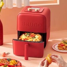 Fryers BRUNO Air Fryer Electronic Household Oilfree Electric Fryer Intelligent Automatic Poweroff Fryer French Fries Machine 220V