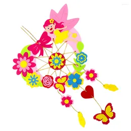 Decorative Figurines Children's Day Handmade Material Package Parent-child DIY Gift Non-woven Creative Dream Catcher Hanging Wind Chime