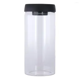 Storage Bottles Manual Press Coffee Container High Boron Glass 1800ml Jar Large Capacity Kitchen