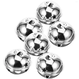 Party Supplies Christmas Gold Silver Lacquer Bells Pet Key Ring Women Bag Diy Use Accessories(Silver)