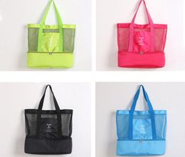 Storage Bags Portable Outdoor Double Deck Thermal Insulated Lunch Box Tote Cooler Bag Bento Pouch Travel T2D50686453501