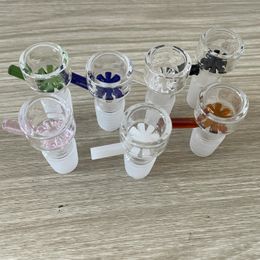 Slide Glass Bowls Colorful Snowflake Filter Bowl With Honeycomb Screen 14mm 18mm Male Heady Glass Bowl Bong Bowl For Glass Bongs Oil Rigs LL