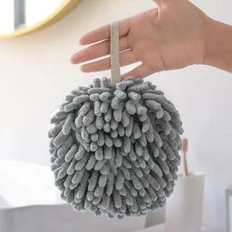 Towel 1pcs Cute Chenille Hand Towels Kitchen Bathroom Ball With Hanging Loops Quick Dry Soft Absorbent Microfiber