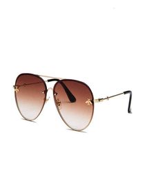 Luxury g Bee Pilot Sunglasses Women Fashion Shades Metal Frame Vintage Brand Glasses Men Designer Male Female Uv4006506296
