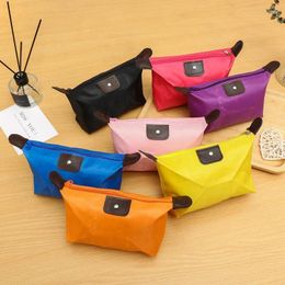 Storage Bags Portable Cosmetic Bag Dumpling Mini Cute Toiletry Outdoor Travel Nylon Waterproof