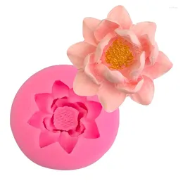 Baking Moulds Lotus Shape Cake Mould Silicone Mould Handmade Soap Plaster Decorative Flower Decoration