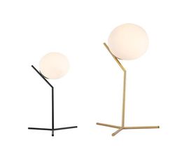 Table Lamps Modern LED Lamp Desk Light Shade Glass Ball Standing Reading For Bedroom Living Room Floor Bedside Gold Design4589511